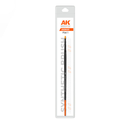 AK Interactive B001 Flat 1 Synthetic Brush