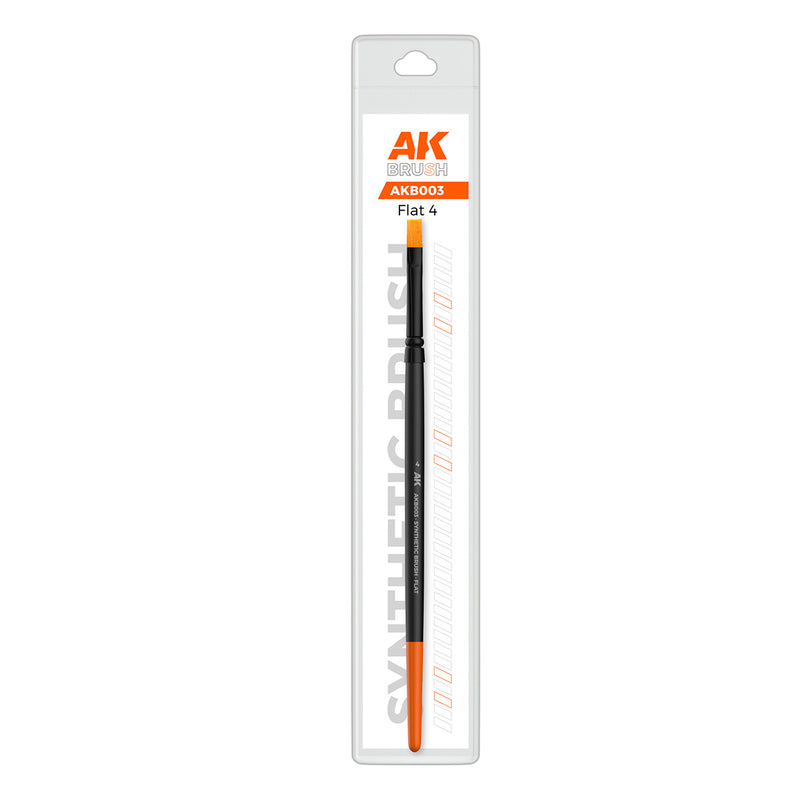 AK Interactive B003 Flat 4 Synthetic Brush