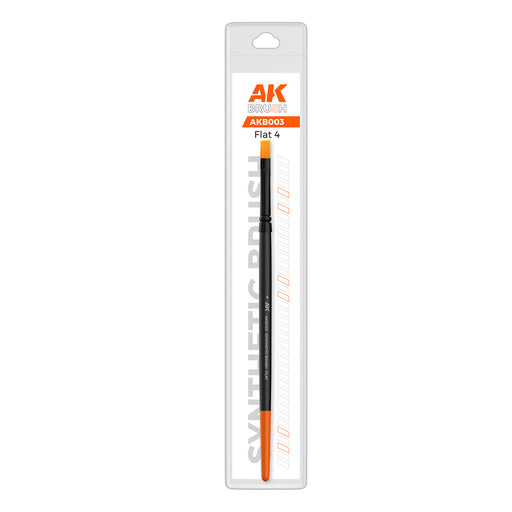 AK Interactive B003 Flat 4 Synthetic Brush