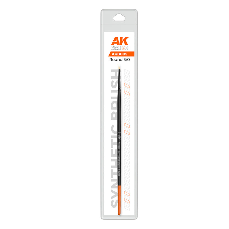 AK Interactive B005 Round 3/0 Synthetic Brush