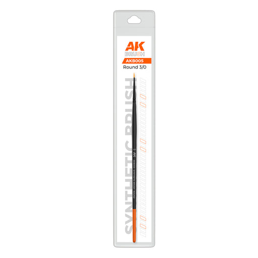 AK Interactive B005 Round 3/0 Synthetic Brush