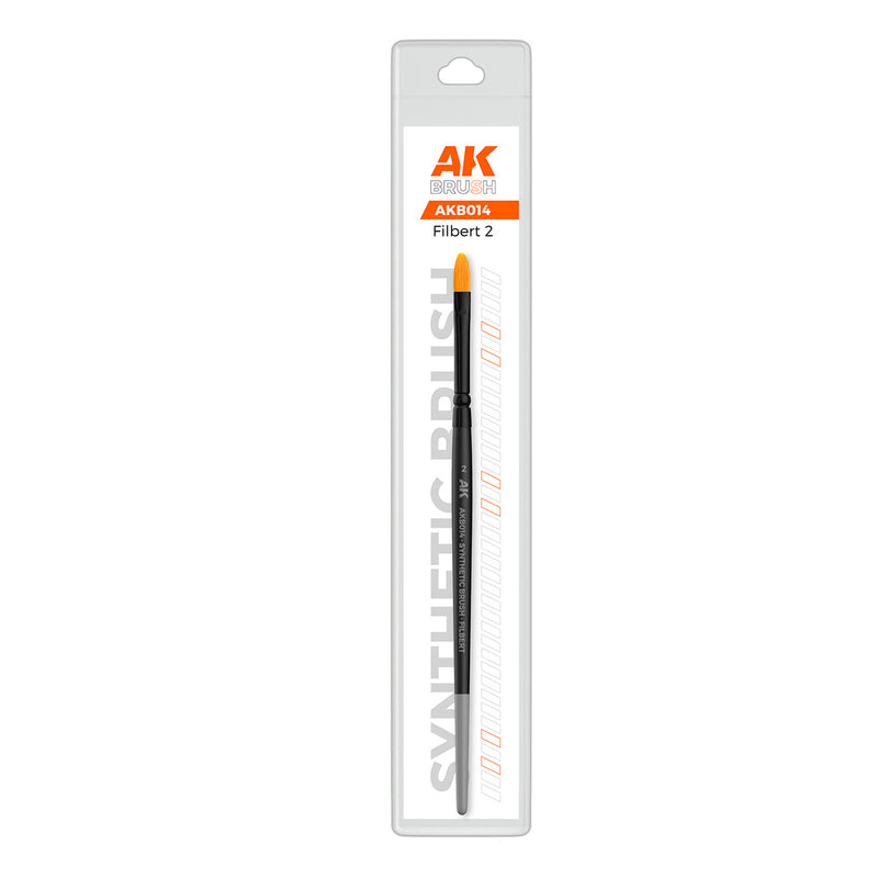 AK Interactive B014 Filbert 2 Synthetic Brush