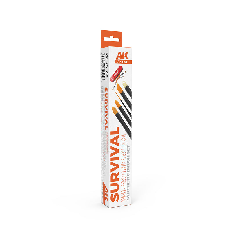 AK Interactive B101 Survival Weathering Brush Set 5 Pack