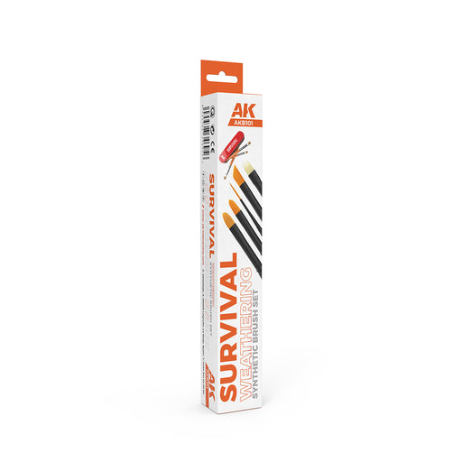 AK Interactive B101 Survival Weathering Brush Set 5 Pack