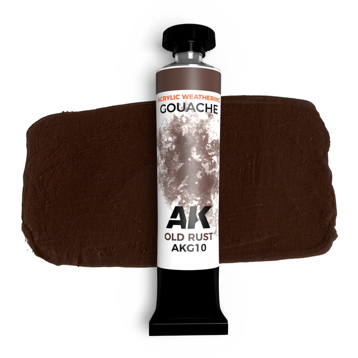 AK Interactive G10 Gouache Old Rust Acrylic Weathering Paint 20ml Tube