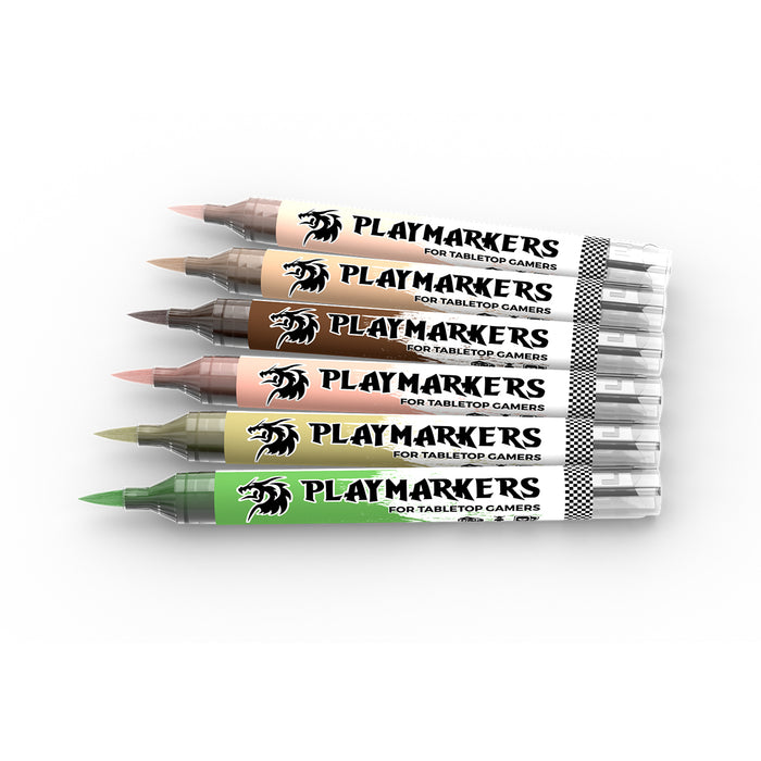 AK Interactive M107 Playmarkers Skins & Flesh Tones Acrylic Gamers Paint Set (6 Colors)