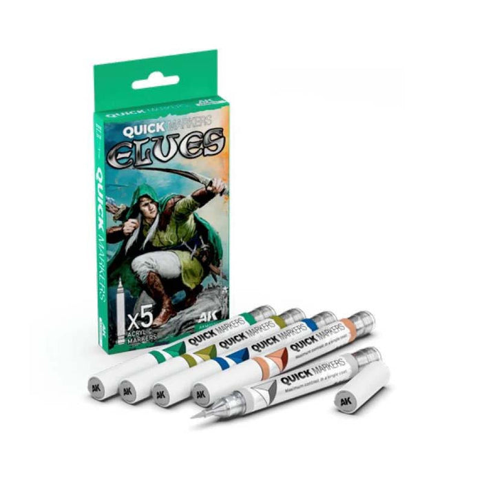 AK Interactive MQ101 Quick Markers Set - Elves (5 Markers)