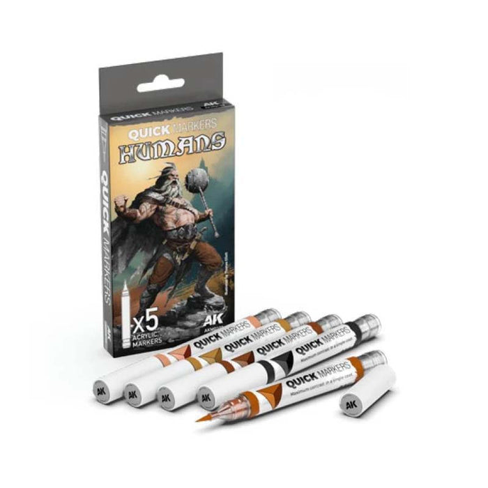 AK Interactive MQ103 Quick Markers Set - Humans (5 Markers)