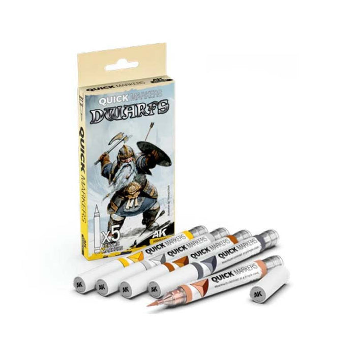 AK Interactive MQ107 Quick Markers Set - Dwarfs (5 Markers)