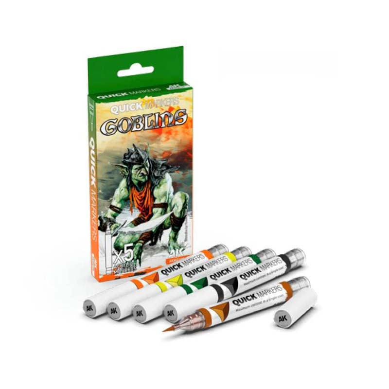 AK Interactive MQ108 Quick Markers Set - Goblins (5 Markers)