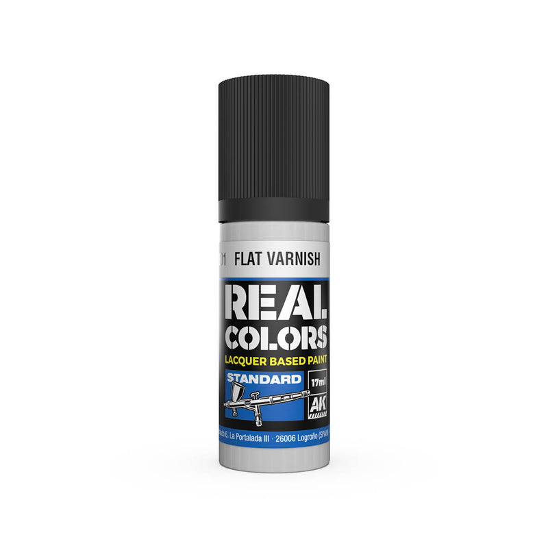 AK Interactive RC801 Real Colors Standard: Flat Varnish Lacquer Based Paint 17ml Bottle