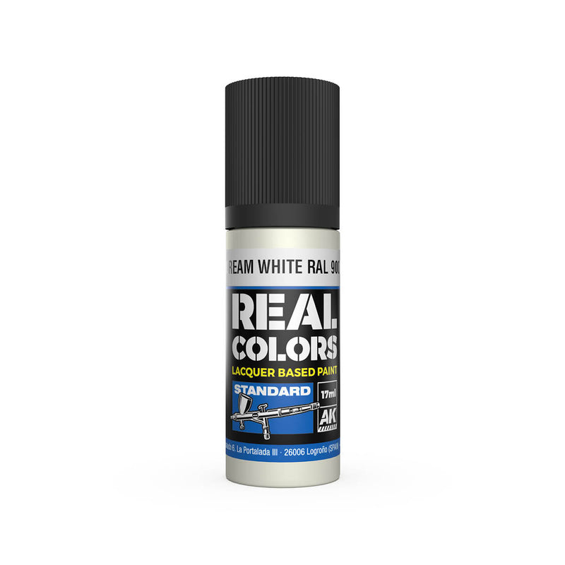 AK Interactive RC807 Real Colors Standard: Cream White Lacquer Based Paint 17ml Bottle