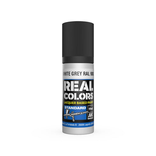 AK Interactive RC809 Real Colors Standard: White Grey RAL Lacquer Based Paint 17ml Bottle