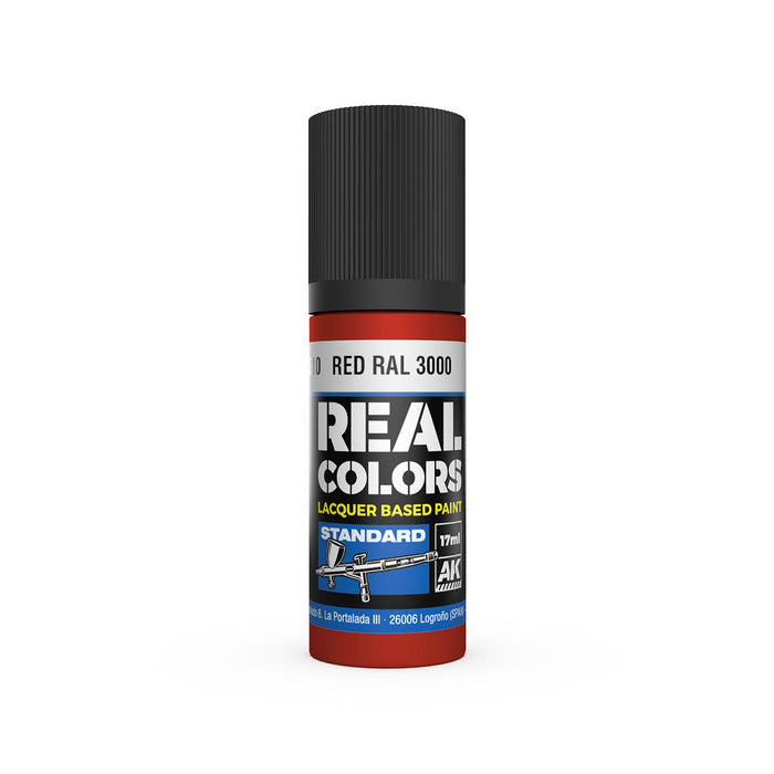 AK Interactive RC810 Real Colors Standard: Red Lacquer Based Paint 17ml Bottle