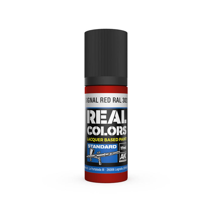 AK Interactive RC811 Real Colors Standard: Signal Red Lacquer Based Paint 17ml Bottle