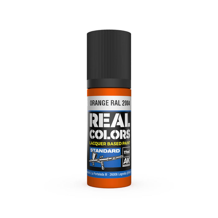 AK Interactive RC812 Real Colors Standard: Orange Lacquer Based Paint 17ml Bottle