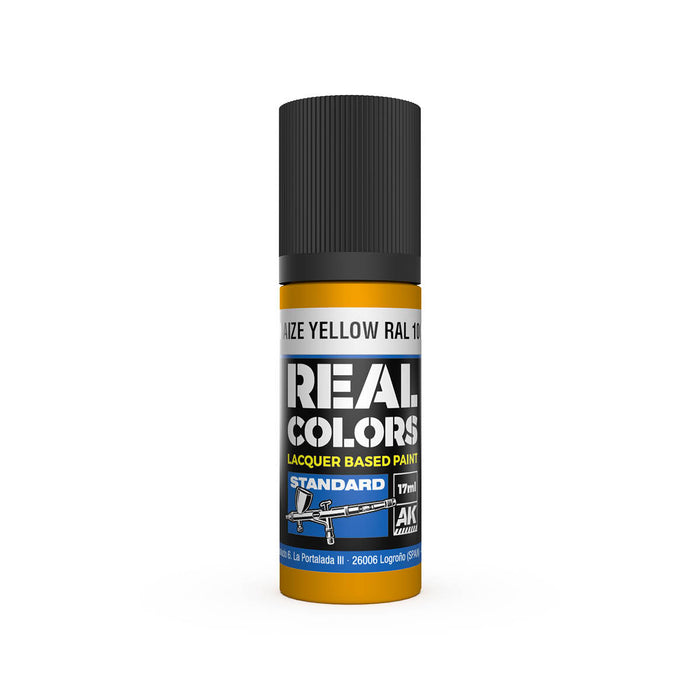 AK Interactive RC813 Real Colors Standard: Maize Yellow Lacquer Based Paint 17ml Bottle