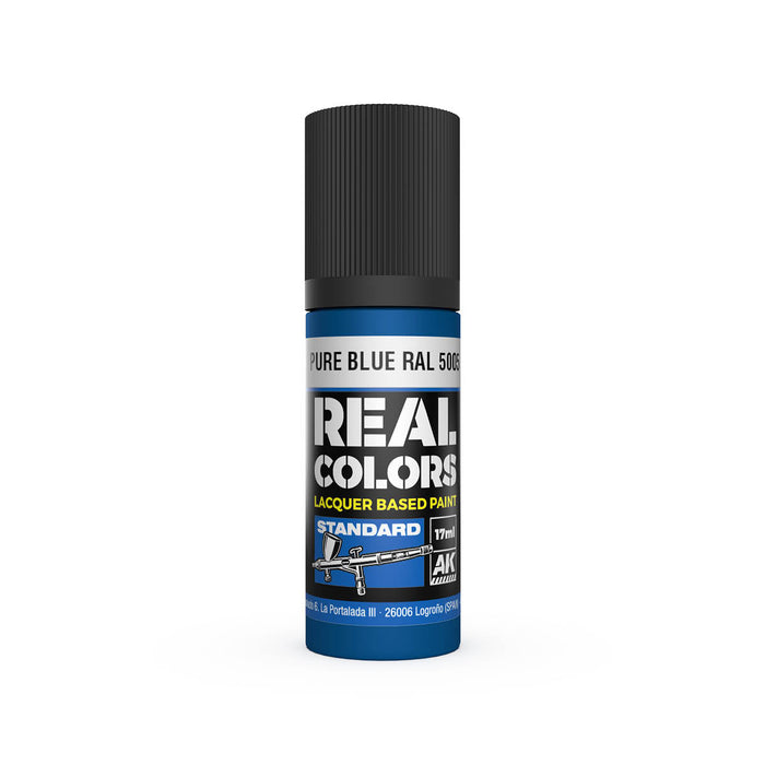 AK Interactive RC818 Real Colors Standard: Pure Blue Lacquer Based Paint 17ml Bottle