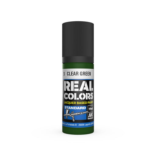 AK Interactive RC823 Real Colors Standard: Clear Green Lacquer Based Paint 17ml Bottle