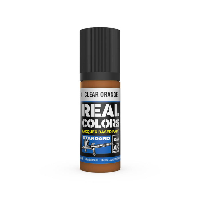 AK Interactive RC824 Real Colors Standard: Clear Orange Lacquer Based Paint 17ml Bottle