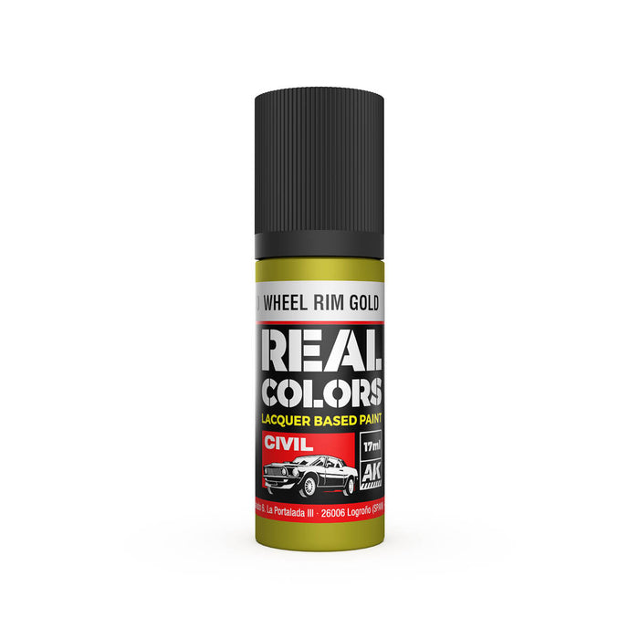 AK Interactive RC830 Real Colors Civil: Rim Gold Lacquer Based Paint 17ml Bottle