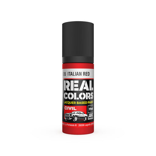 AK Interactive RC835 Real Colors Civil: Italian Red Lacquer Based Paint 17ml Bottle