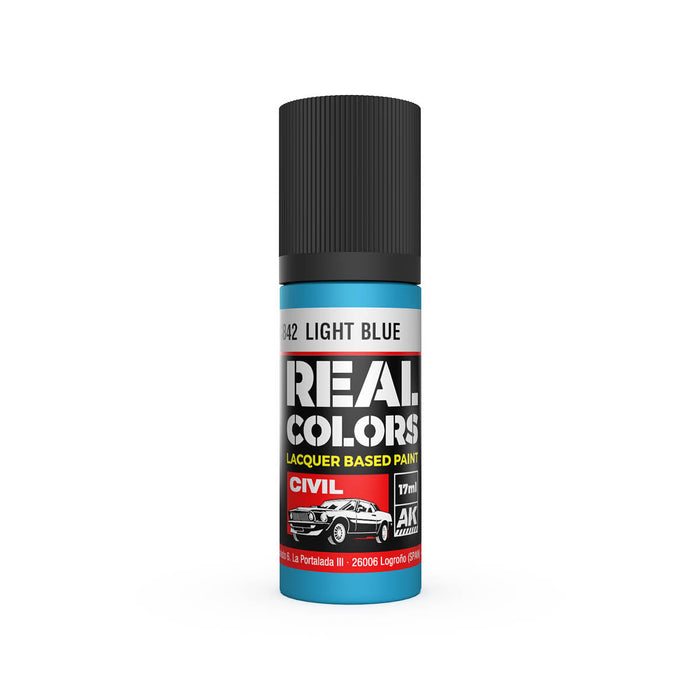 AK Interactive RC842 Real Colors Civil: Light Blue Lacquer Based Paint 17ml Bottle