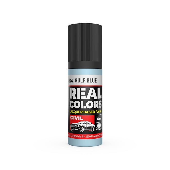 AK Interactive RC844 Real Colors Civil: Gulf Blue Lacquer Based Paint 17ml Bottle