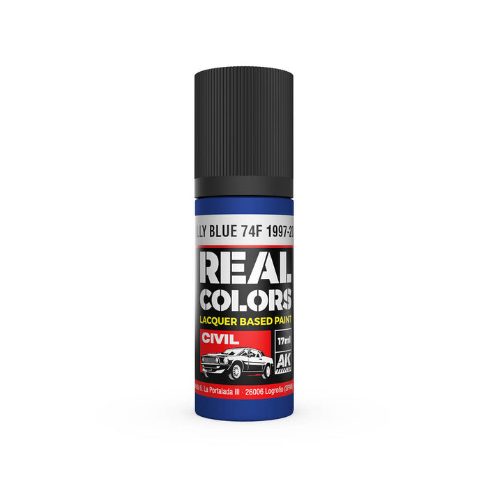 AK Interactive RC845 Real Colors Civil: 555 Rally Blue 1987-2002 Lacquer Based Paint 17ml Bottle