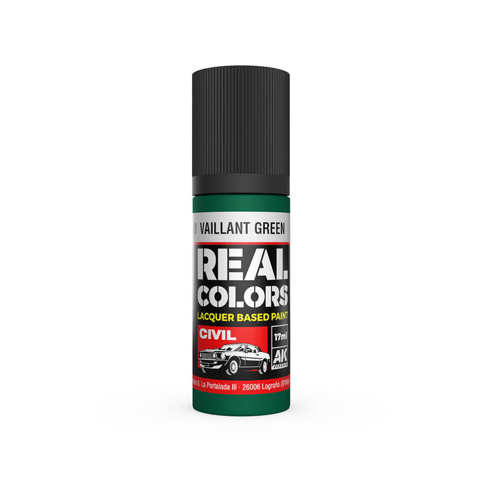 AK Interactive RC848 Real Colors Civil: Vaillant Green Lacquer Based Paint 17ml Bottle