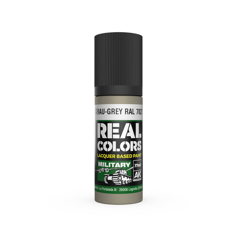 AK Interactive RC857 Real Colors Military: Grey Lacquer Based Paint 17ml Bottle