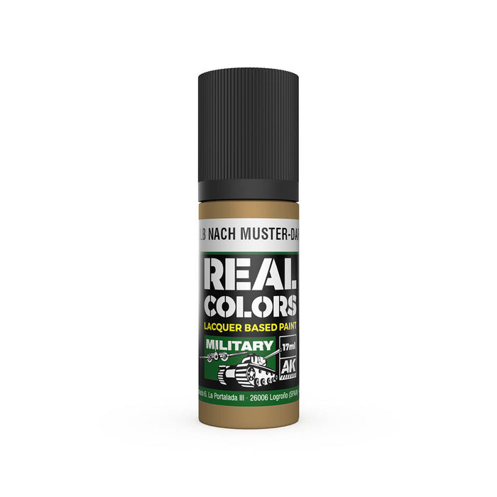 AK Interactive RC858 Real Colors Military: Muster Dark Yellow Lacquer Based Paint 17ml Bottle
