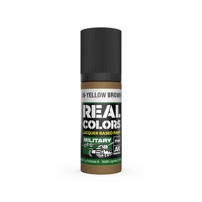 AK Interactive RC861 Real Colors Military: Yellow Brown RAL8000 Lacquer Based Paint 17ml Bottle