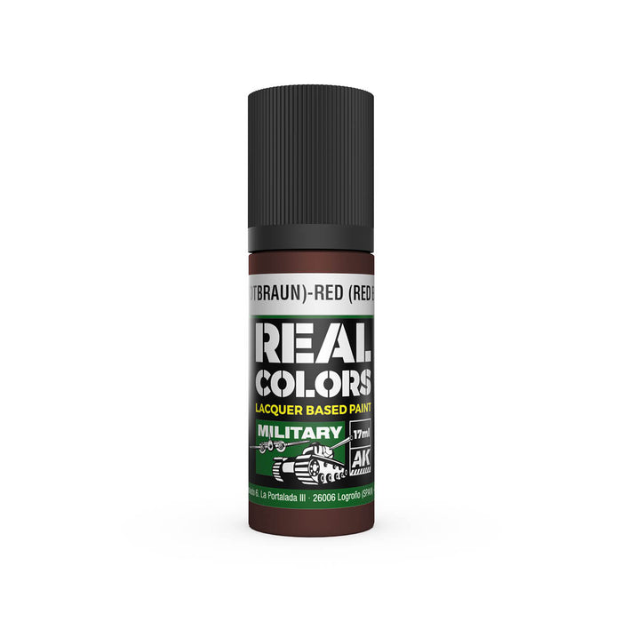 AK Interactive RC862 Real Colors Military: Red Brown RAL8012 Lacquer Based Paint 17ml Bottle