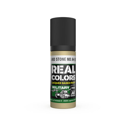AK Interactive RC869 Real Colors Military: Portland Stone No.64 Lacquer Based Paint 17ml Bottle