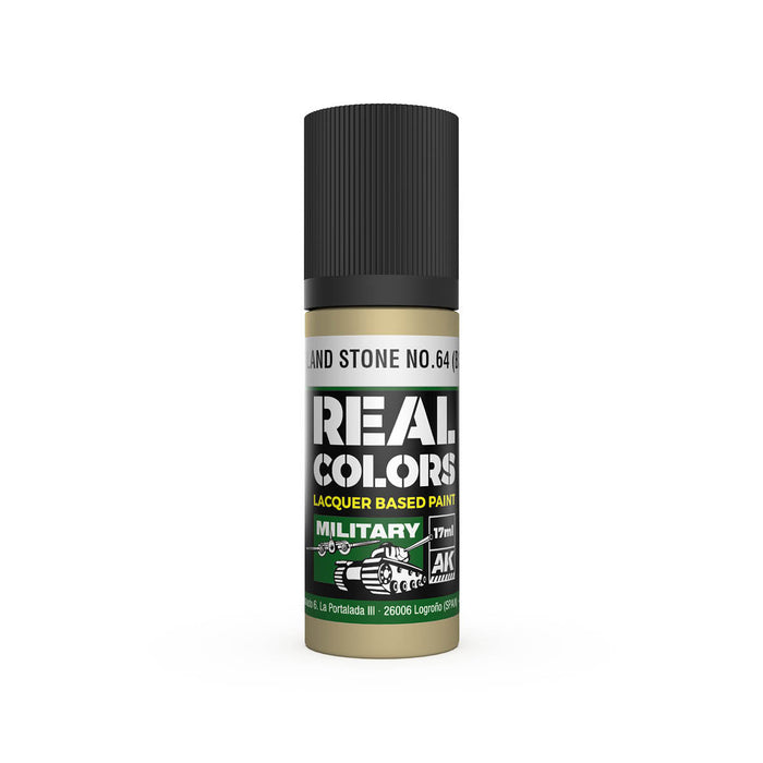 AK Interactive RC869 Real Colors Military: Portland Stone No.64 Lacquer Based Paint 17ml Bottle