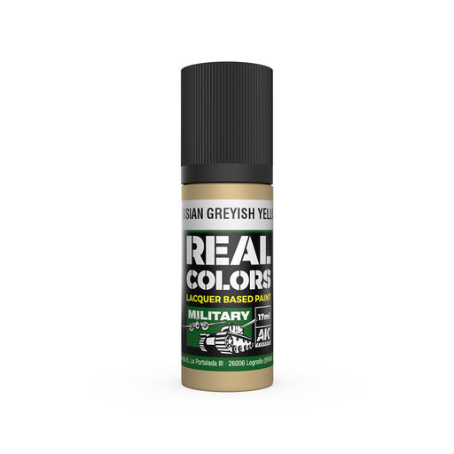 AK Interactive RC878 Real Colors Military: Russian Greyish Yellow Lacquer Based Paint 17ml Bottle