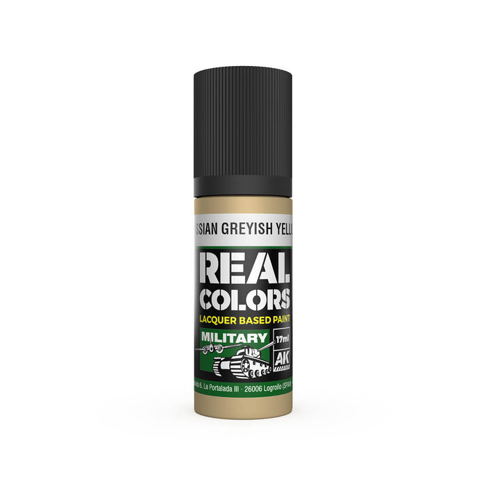 AK Interactive RC878 Real Colors Military: Russian Greyish Yellow Lacquer Based Paint 17ml Bottle