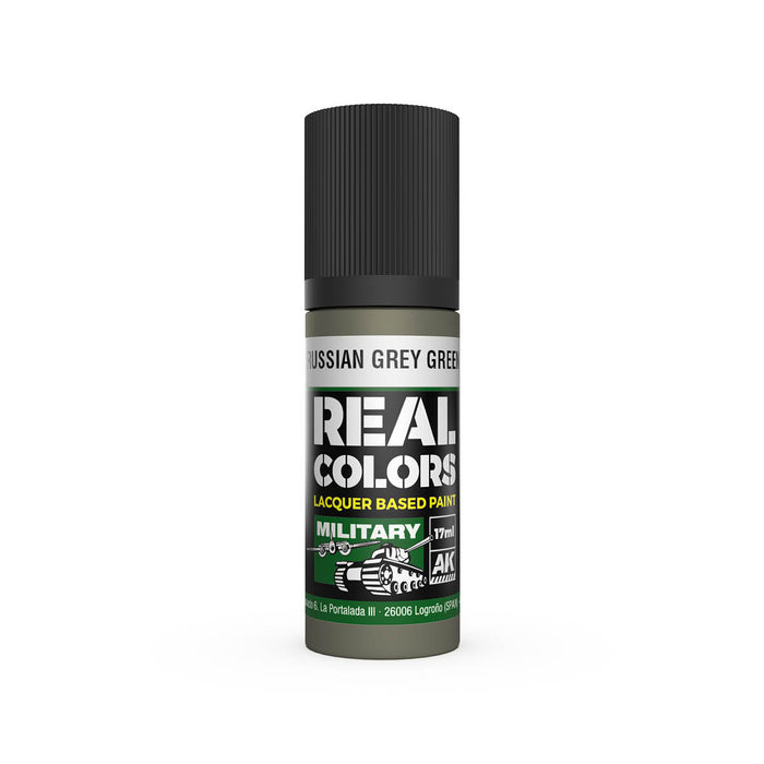 AK Interactive RC879 Real Colors Military: Russian Grey Green Lacquer Based Paint 17ml Bottle