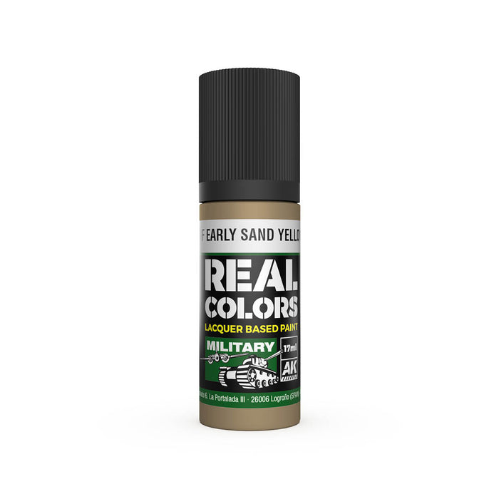 AK Interactive RC880 Real Colors Military: IDF Early Sand Yellow Lacquer Based Paint 17ml Bottle