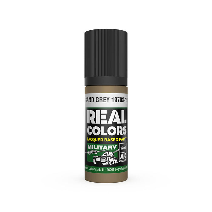 AK Interactive RC881 Real Colors Military: IDF Sand Grey 1970s-80s Lacquer Based Paint 17ml Bottle