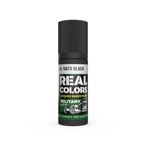AK Interactive RC888 Real Colors Military: NATO Black Lacquer Based Paint 17ml Bottle