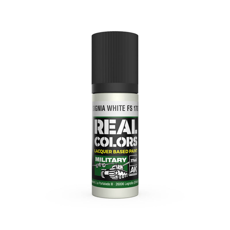 AK Interactive RC891 Real Colors Military: Insignia White Lacquer Based Paint 17ml Bottle