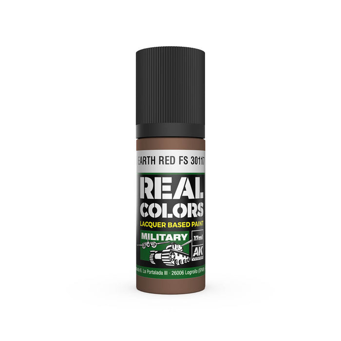 AK Interactive RC893 Real Colors Military: Earth Red Lacquer Based Paint 17ml Bottle