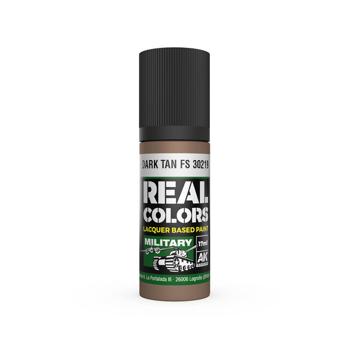 AK Interactive RC895 Real Colors Military: Dark Tan Lacquer Based Paint 17ml Bottle