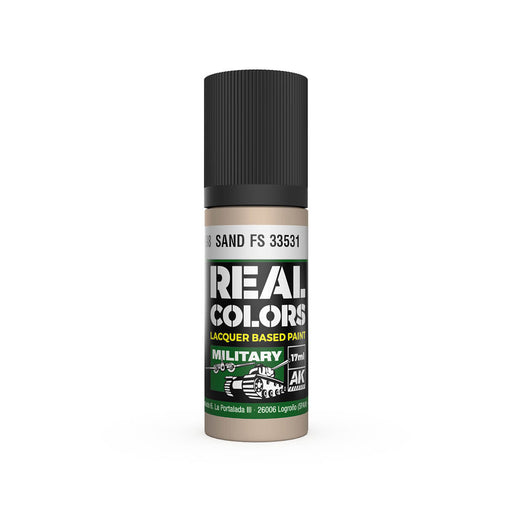 AK Interactive RC898 Real Colors Military: Sand FS33531 Lacquer Based Paint 17ml Bottle