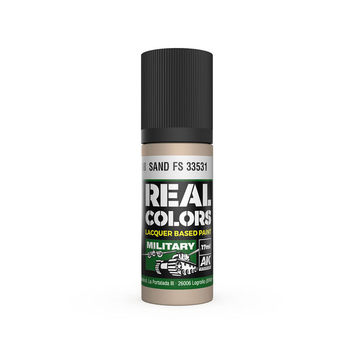 AK Interactive RC898 Real Colors Military: Sand FS33531 Lacquer Based Paint 17ml Bottle