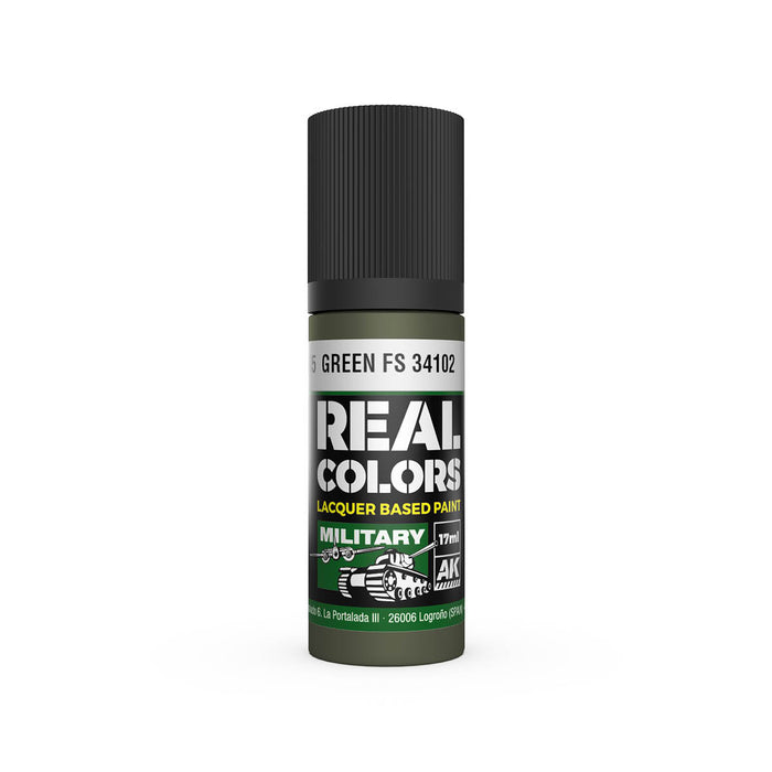 AK Interactive RC905 Real Colors Military: Green Lacquer Based Paint 17ml Bottle