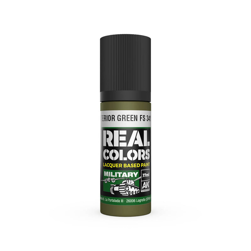 AK Interactive RC906 Real Colors Military: Interior Green Lacquer Based Paint 17ml Bottle