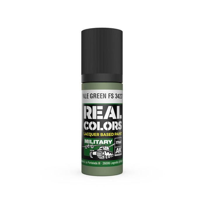 AK Interactive RC907 Real Colors Military: Pale Green Lacquer Based Paint 17ml Bottle